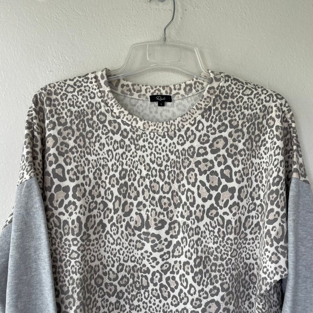 Rails Alice Mixed Gray Cropped Sweater Size L - image 3
